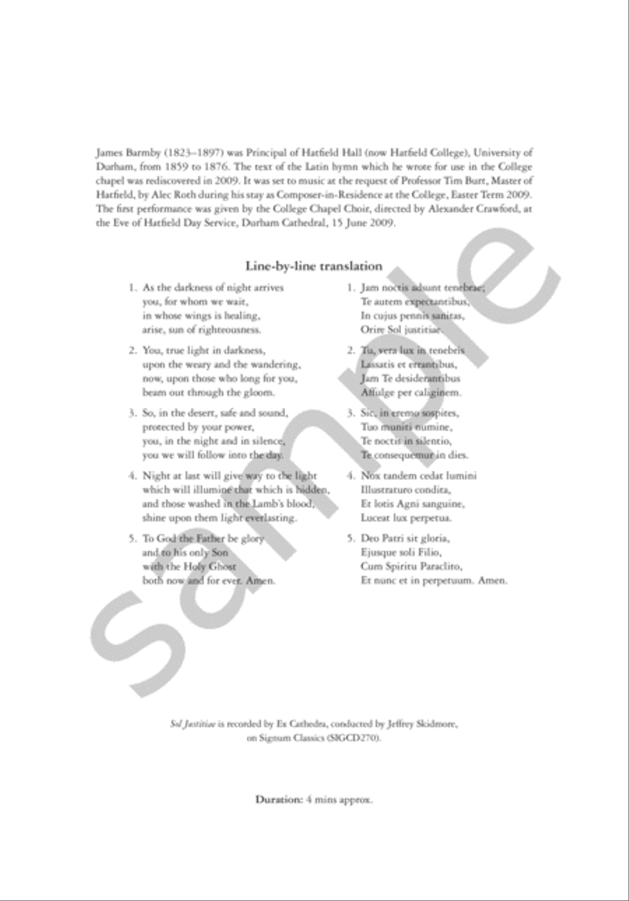 Sol Justitiae Sol Justitiae 4-Part scores gallery preview page 2