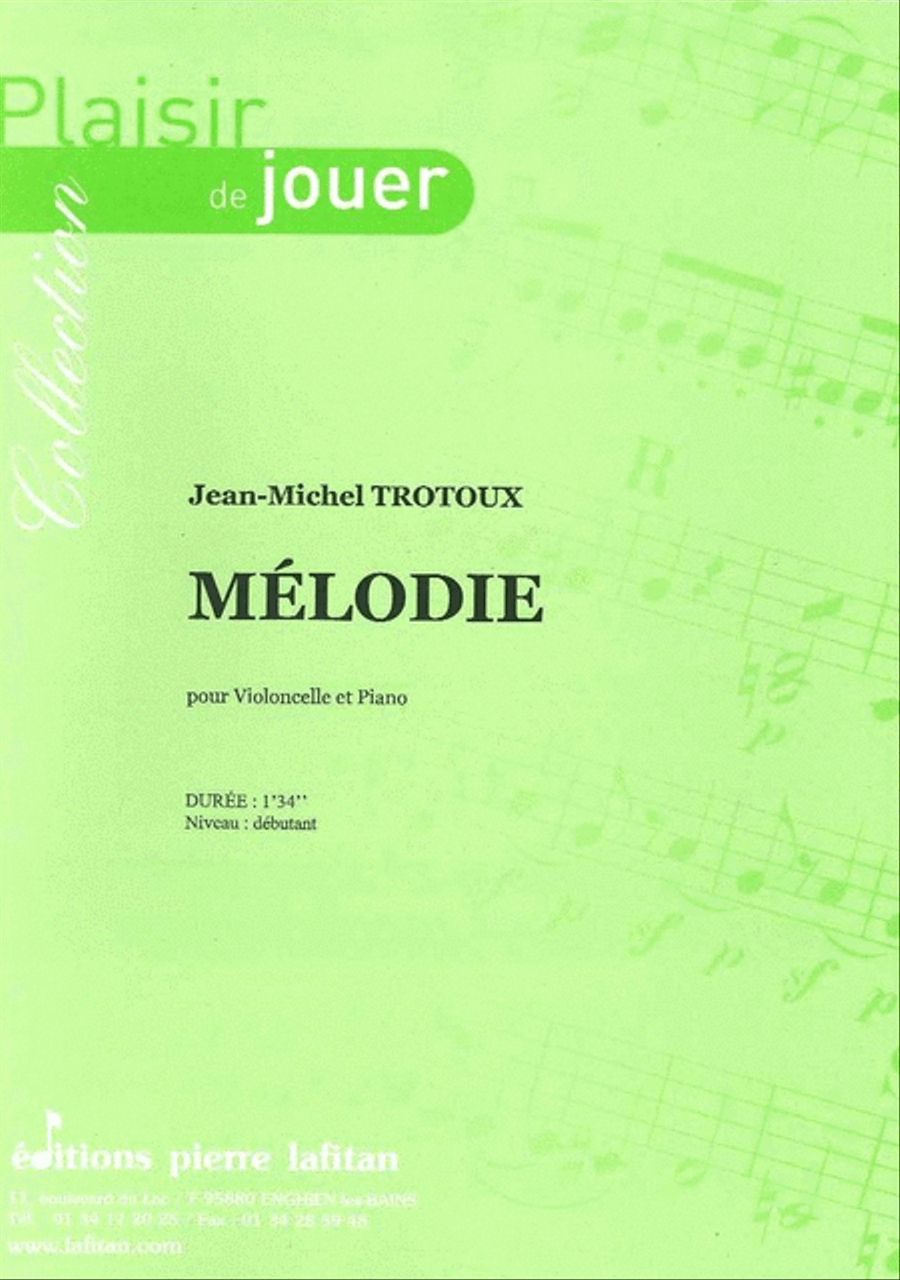 Mélodie Piano Accompaniment scores gallery preview page 1