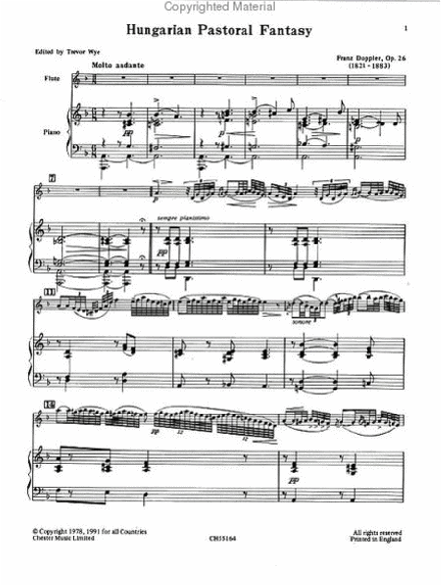 Hungarian Pastoral Fantasy Op. 26 Flute Solo scores gallery preview page 2
