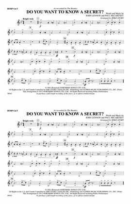 Do You Want to Know a Secret?: 1st F Horn
