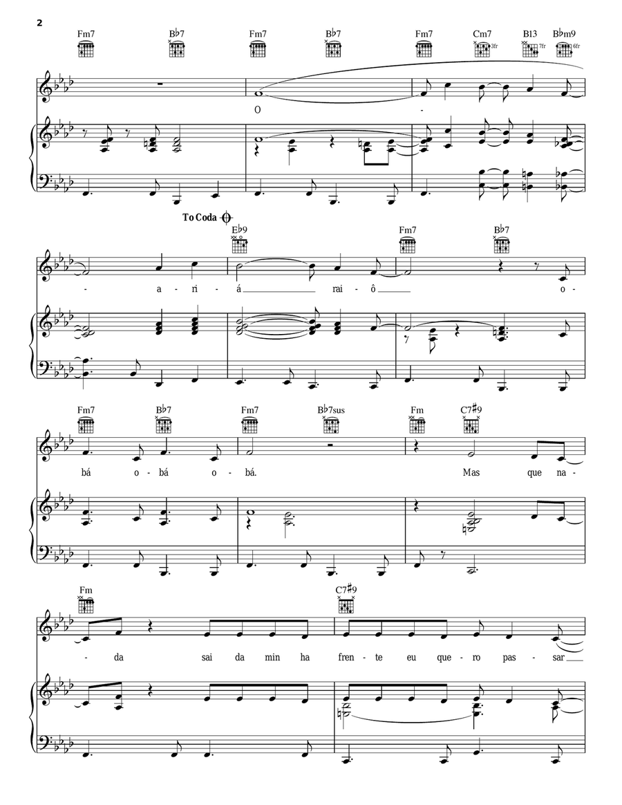 Mas Que Nada Acoustic Guitar scores gallery preview page 2