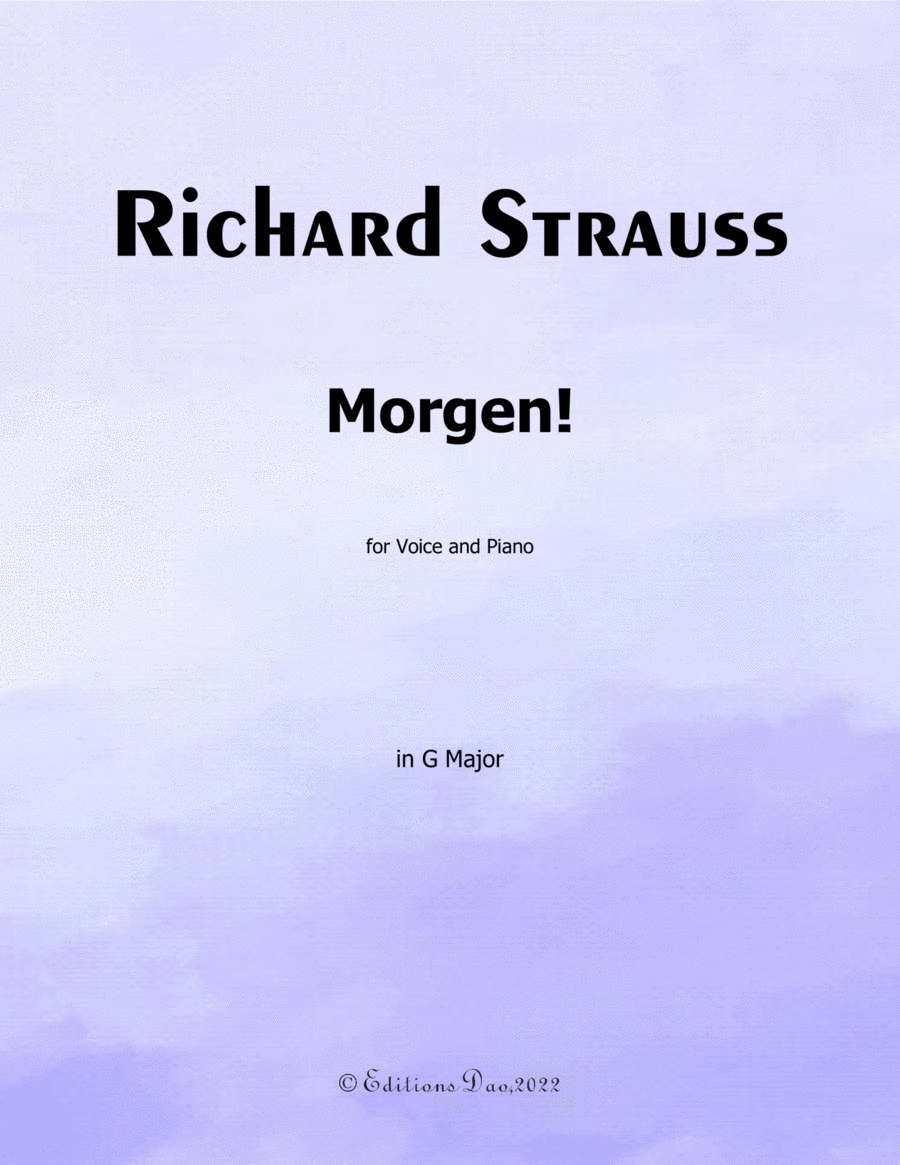 Morgen! by Richard Strauss, in G Major