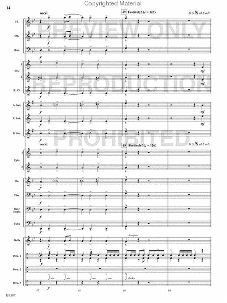 Fiesta Española Concert Band scores gallery preview page 13