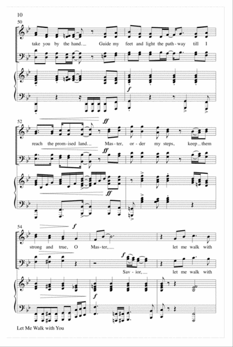 Let Me Walk with You Choir scores gallery preview page 10