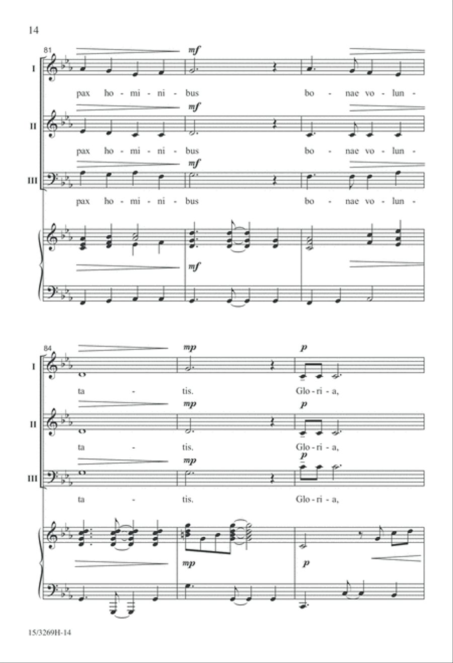 Festival Gloria 3-Part scores gallery preview page 14