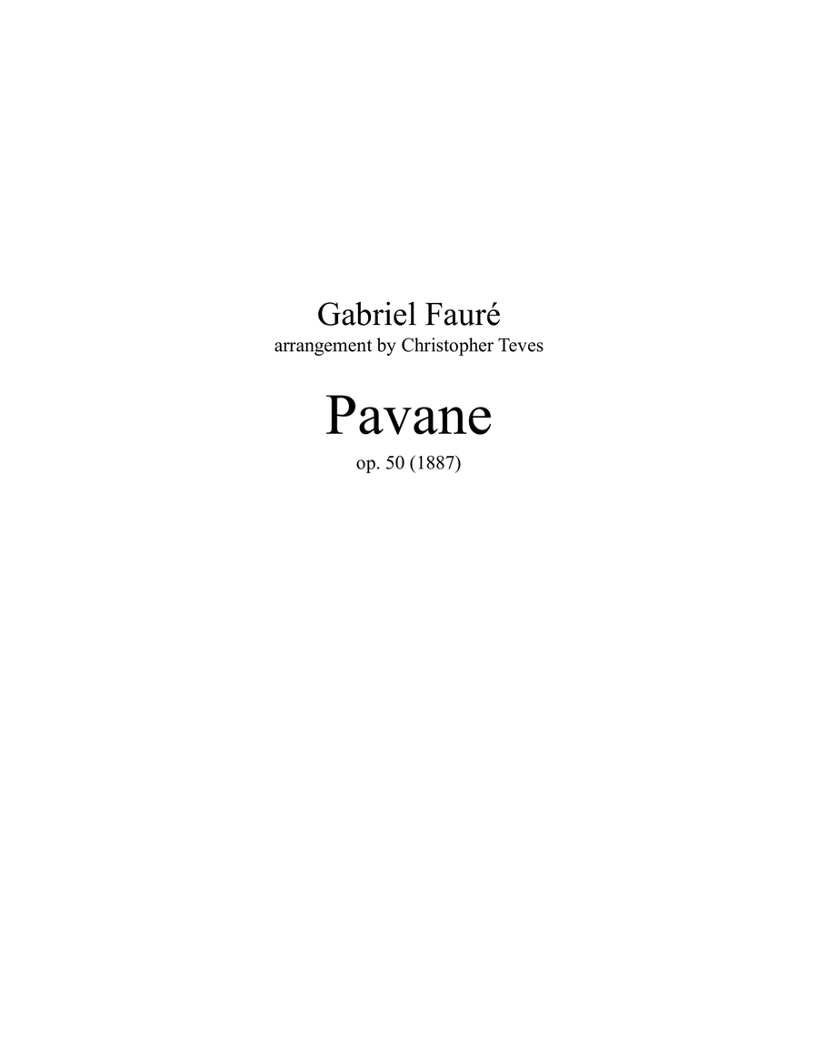 Pavane, op 50, cello and guitar String Duet scores gallery preview page 1