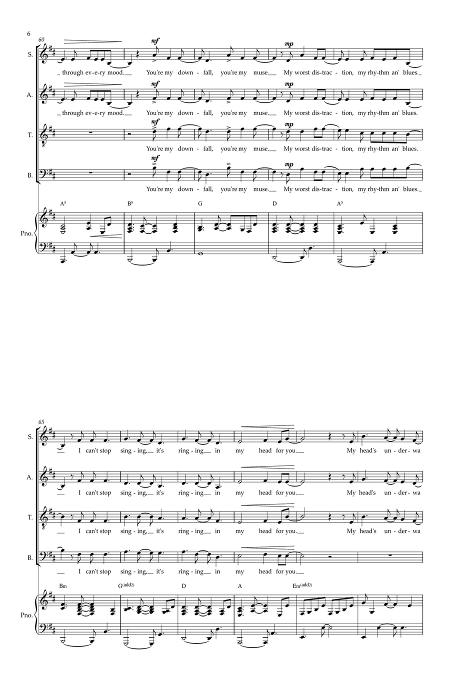 All of Me (arr. Tim Allen) 4-Part scores gallery preview page 6