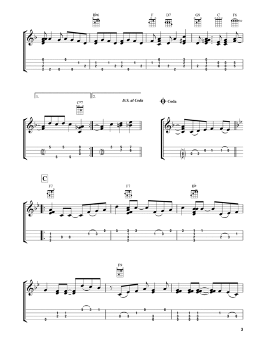 Swipesy Cakewalk (arr. Fred Sokolow) Ukulele scores gallery preview page 3