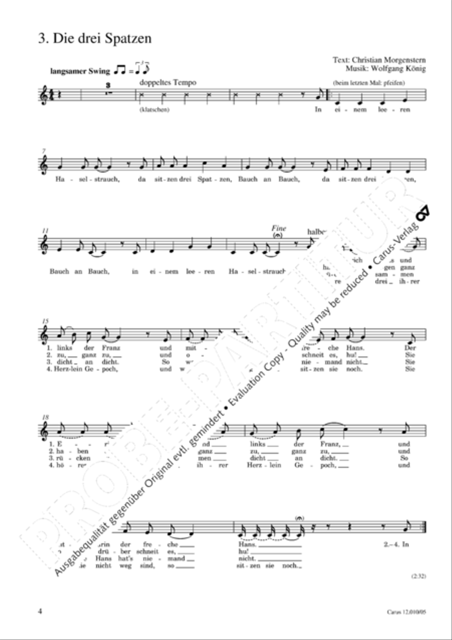 Morgensternlieder Choir scores gallery preview page 5