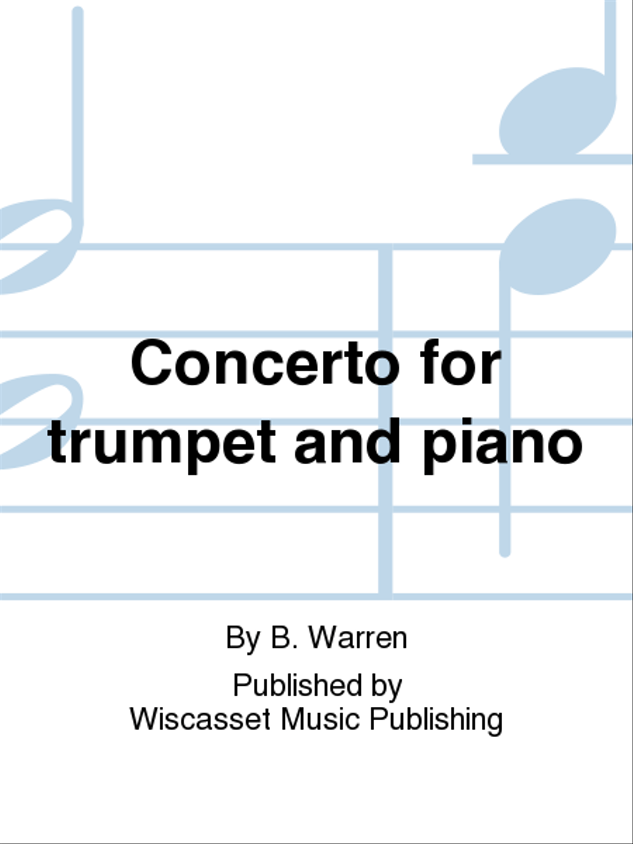 Concerto for trumpet and piano Trumpet Solo scores gallery preview page 1