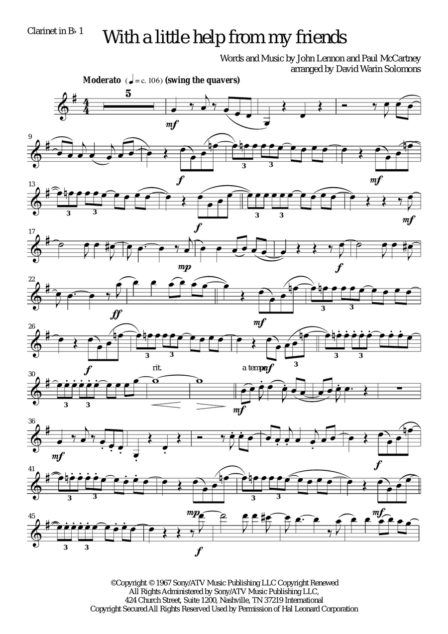 With A Little Help From My Friends Woodwind Trio scores gallery preview page 4