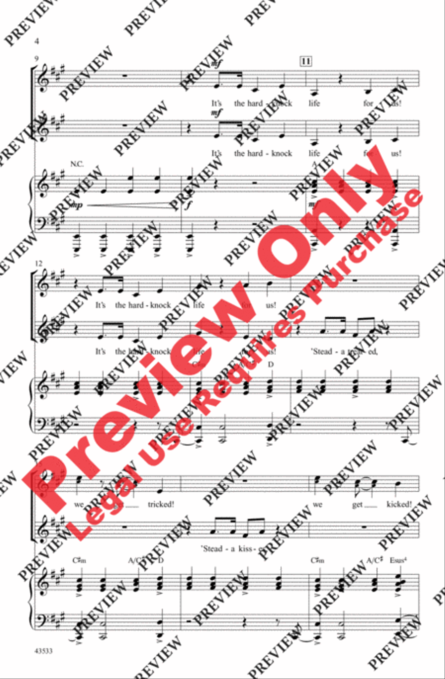 It's the Hard-Knock Life It's the Hard-Knock Life 2-Part scores gallery preview page 15