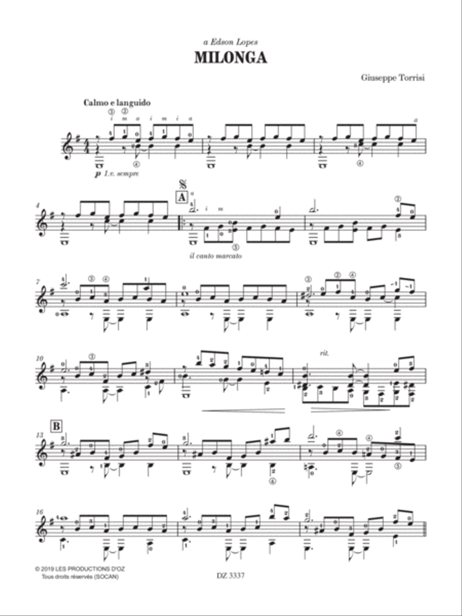 Milonga Milonga Classical Guitar scores gallery preview page 2