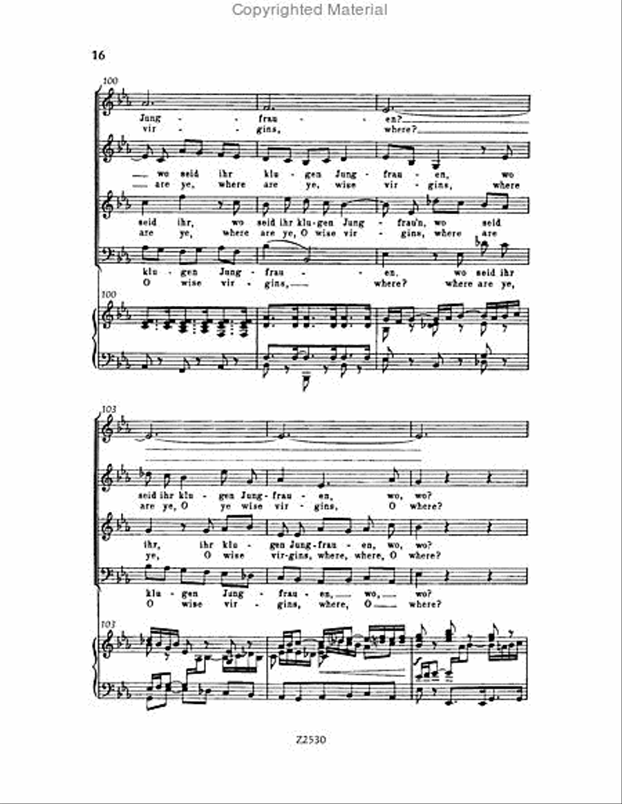 Wachet auf, ruft uns die Stimme, BWV 140 Choir scores gallery preview page 16