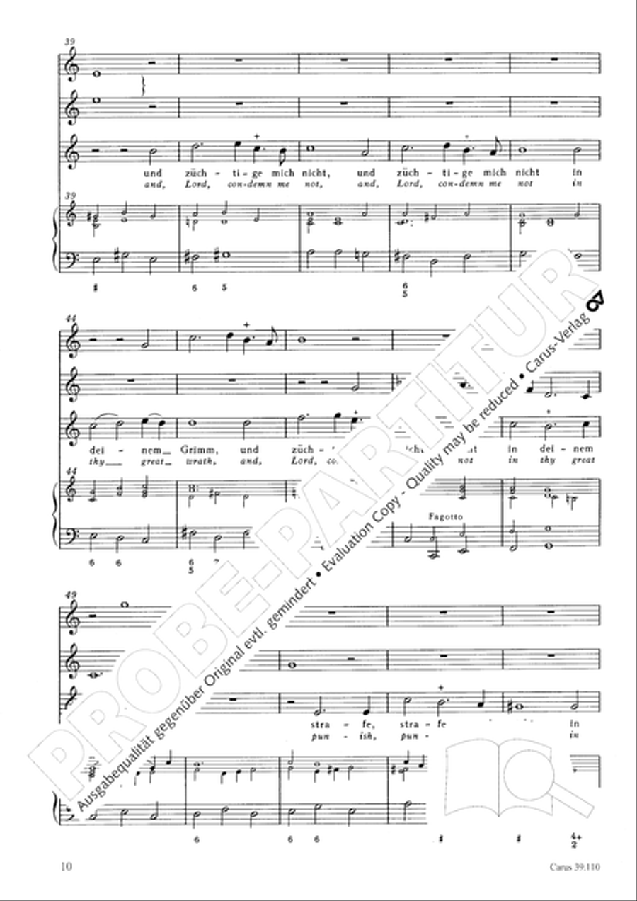 O Lord, punish me not (Ach Herr, strafe mich nicht) Tenor Voice scores gallery preview page 11