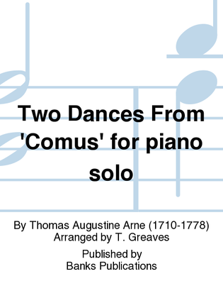 Book cover for Two Dances From 'Comus' for piano solo
