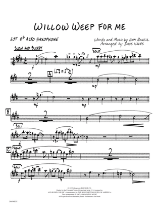 Willow Weep for Me: E-flat Alto Saxophone