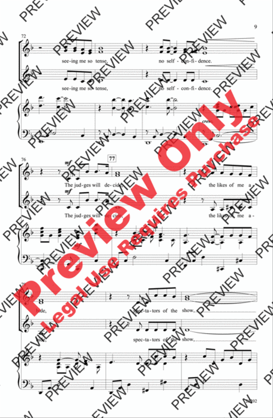The Winner Takes It All (from Mamma Mia!) SSA scores gallery preview page 9