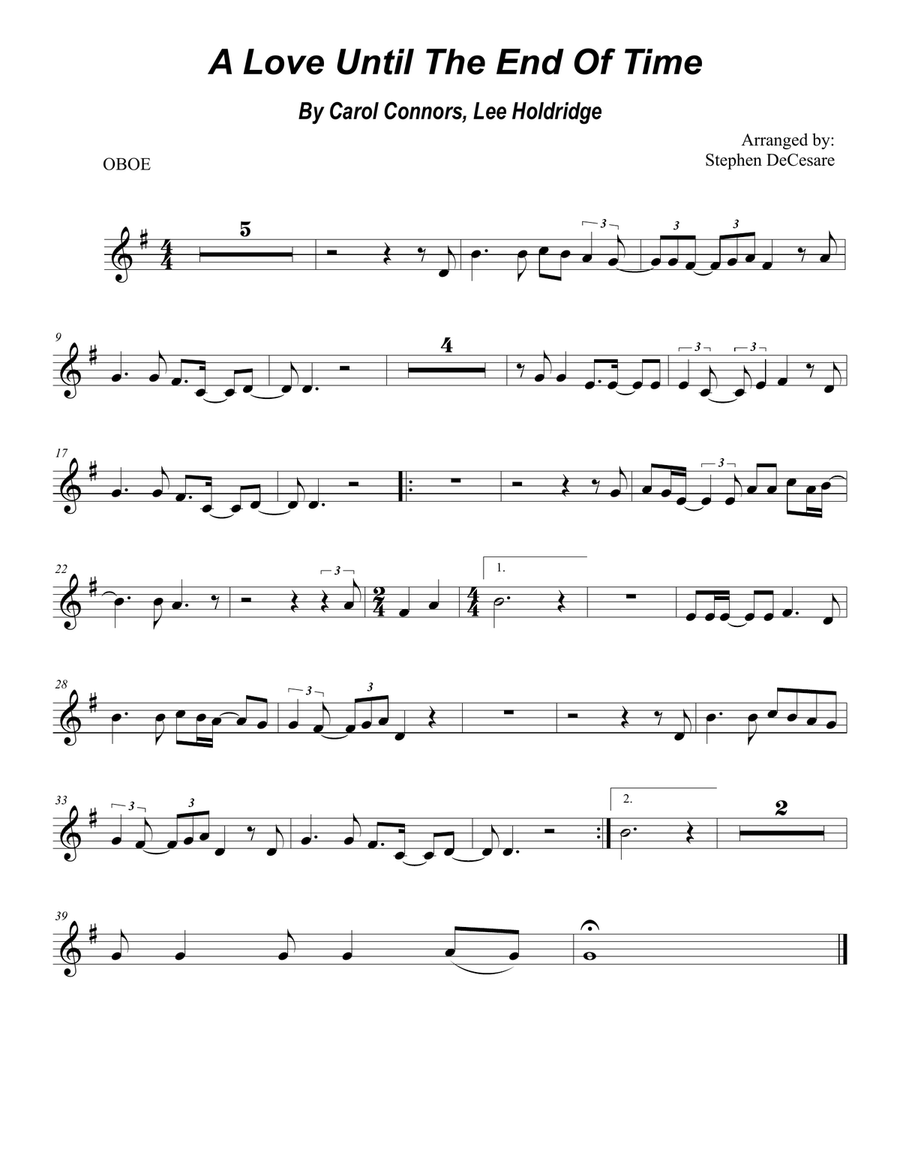 A Love Until The End Of Time Woodwind Quartet scores gallery preview page 5