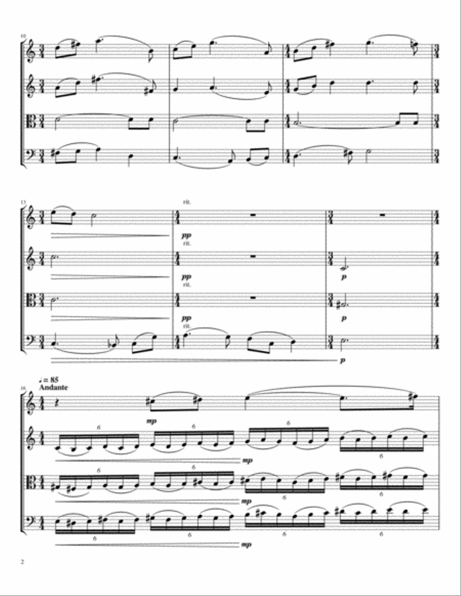 Piece for String Quartet String Quartet scores gallery preview page 2