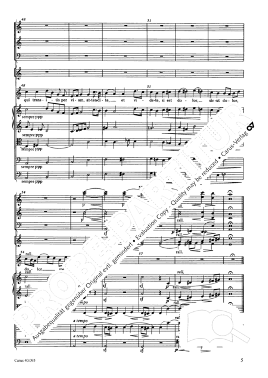The Seven Words (Die Sieben Worte) 4-Part scores gallery preview page 20