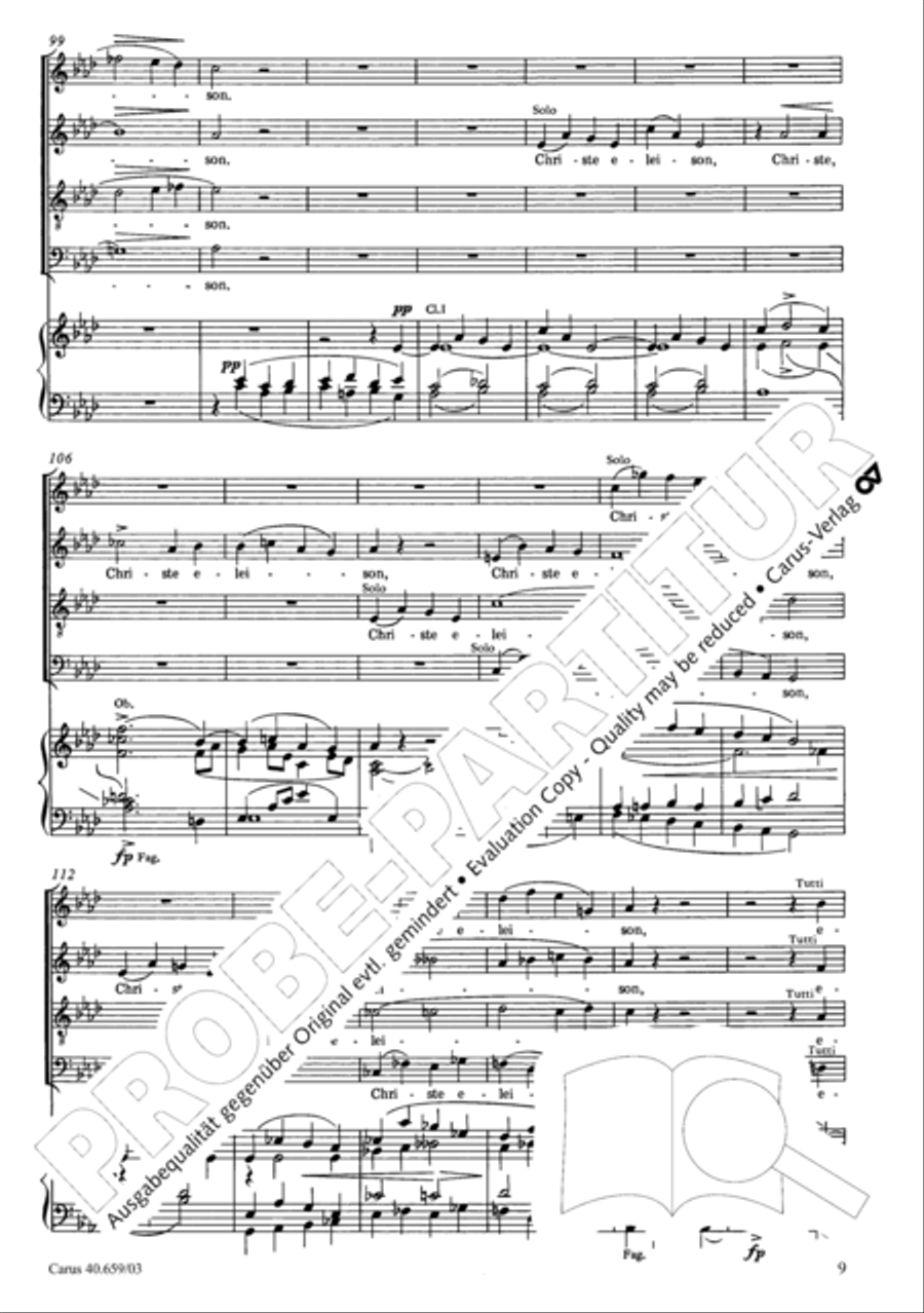 Mass in A flat major (Messe in As) 4-Part scores gallery preview page 10