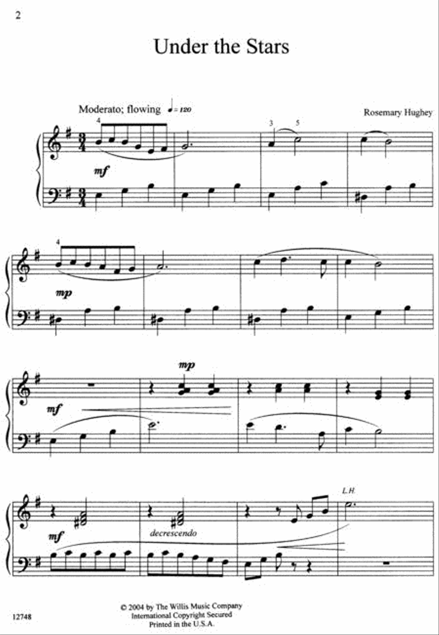 Under the Stars Under the Stars Easy Piano scores gallery preview page 2