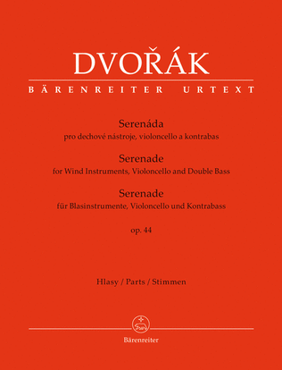 Book cover for Serenade for Wind Instruments, Violoncello and Double Bass op. 44