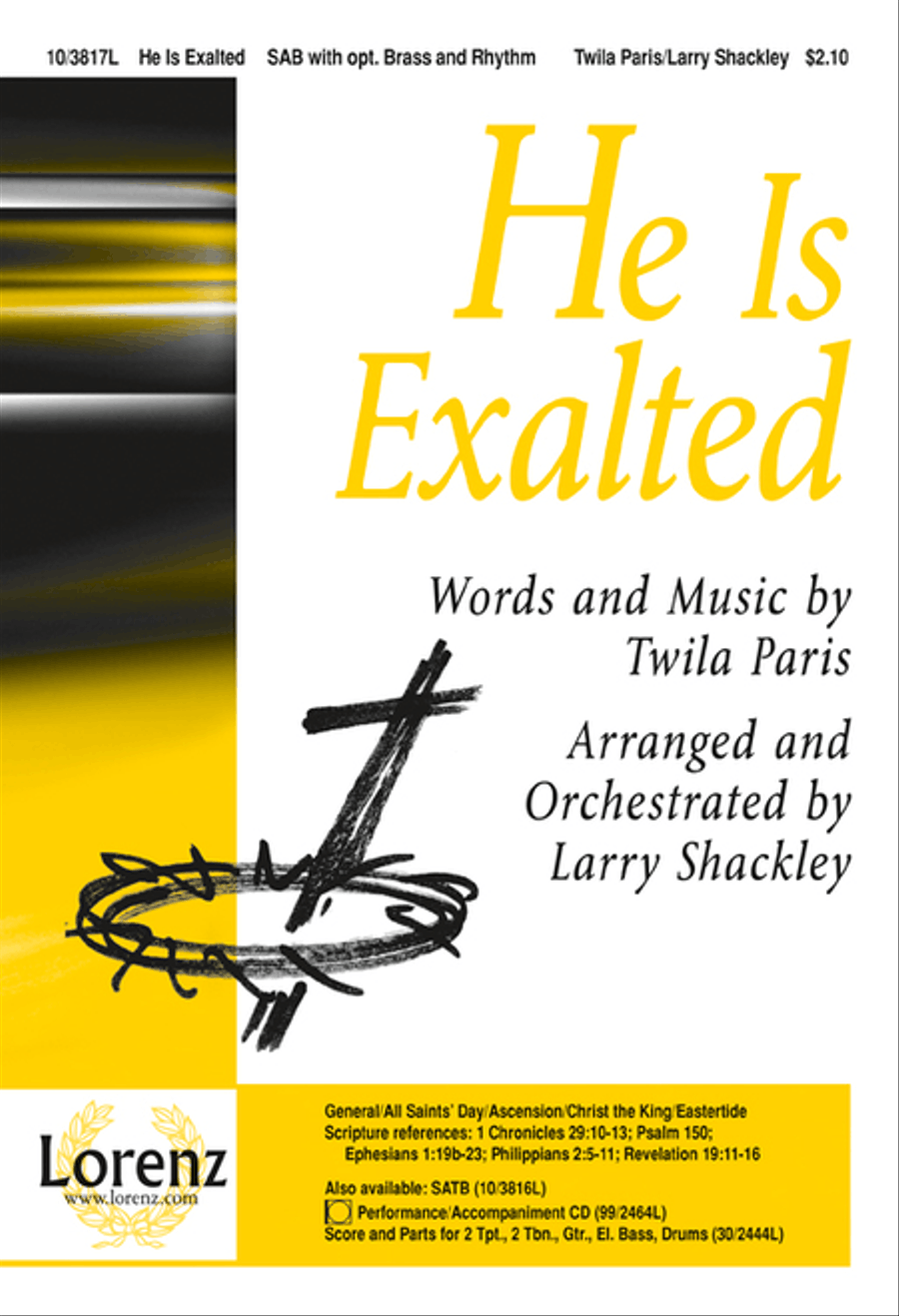 He Is Exalted He Is Exalted 3-Part scores gallery preview page 1