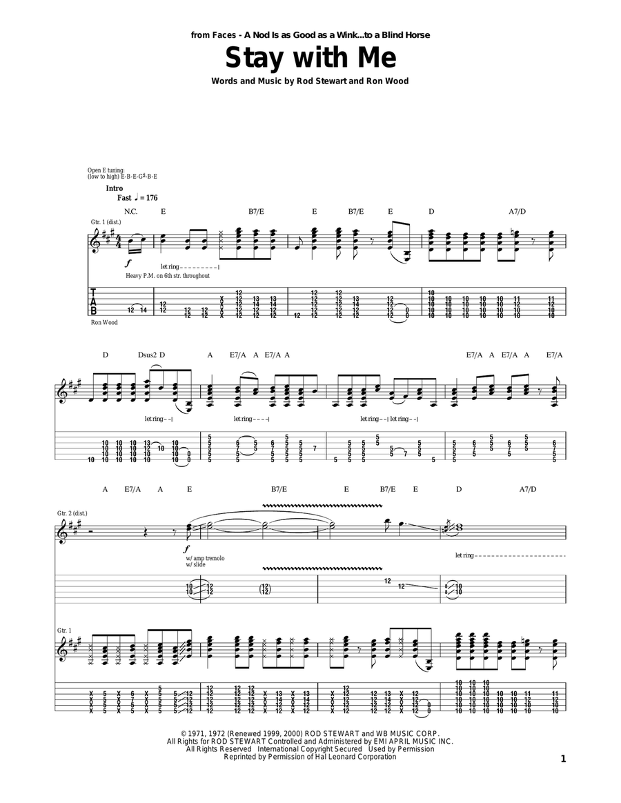Stay With Me Acoustic Guitar scores gallery preview page 1