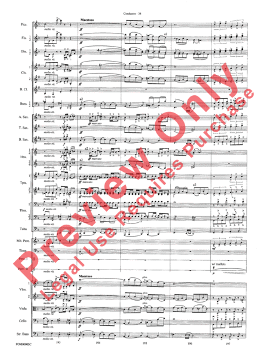 An American in Paris Suite Full Orchestra scores gallery preview page 37