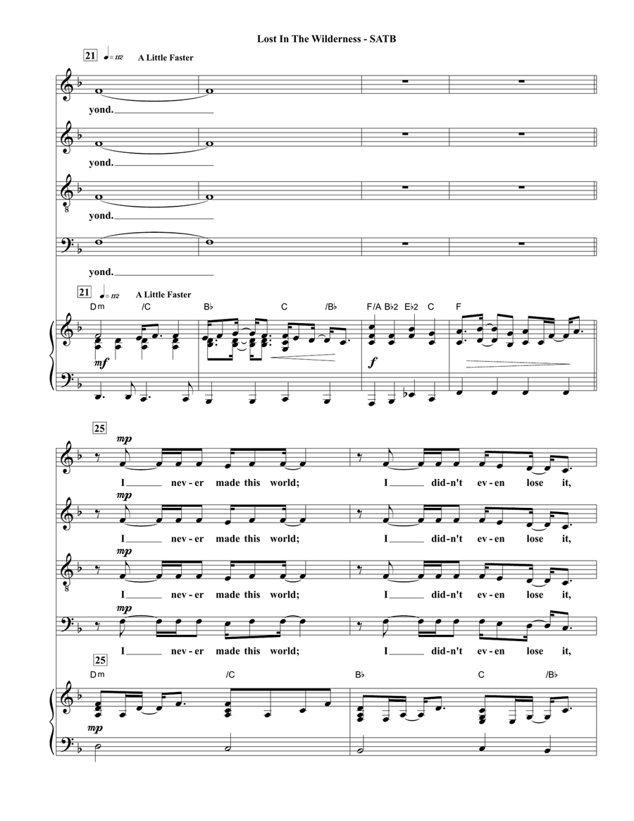 Lost In The Wilderness 4-Part scores gallery preview page 5