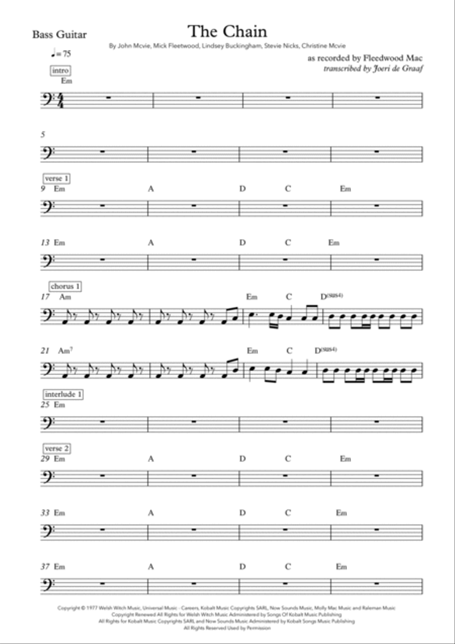 The Chain Guitar Tablature scores gallery preview page 5