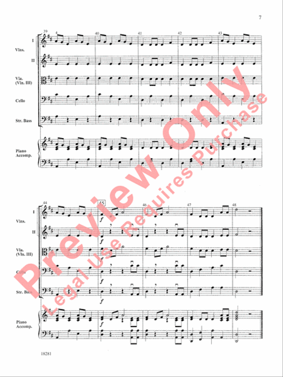Hunters' Chorus String Orchestra scores gallery preview page 8
