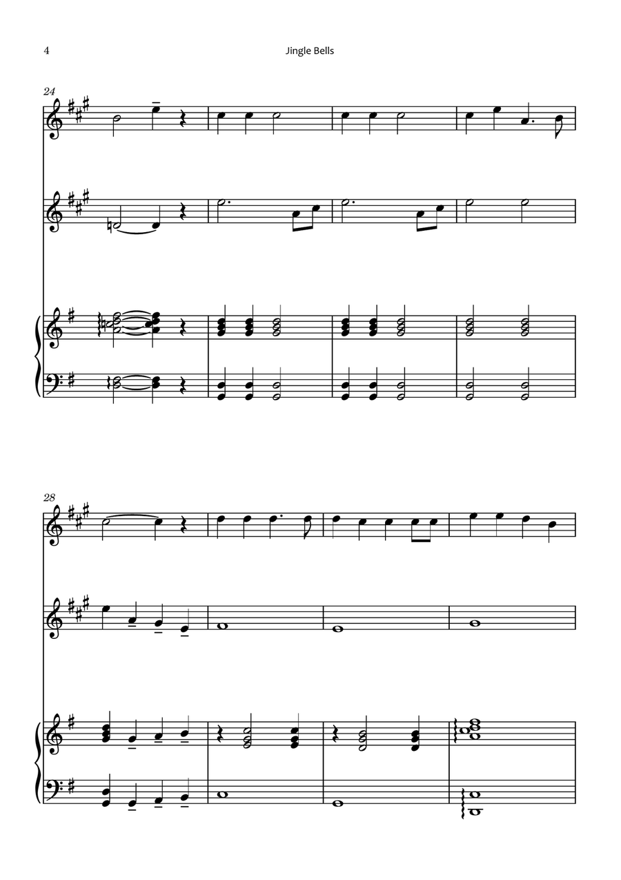 Jingle Bells Woodwind Duet scores gallery preview page 4