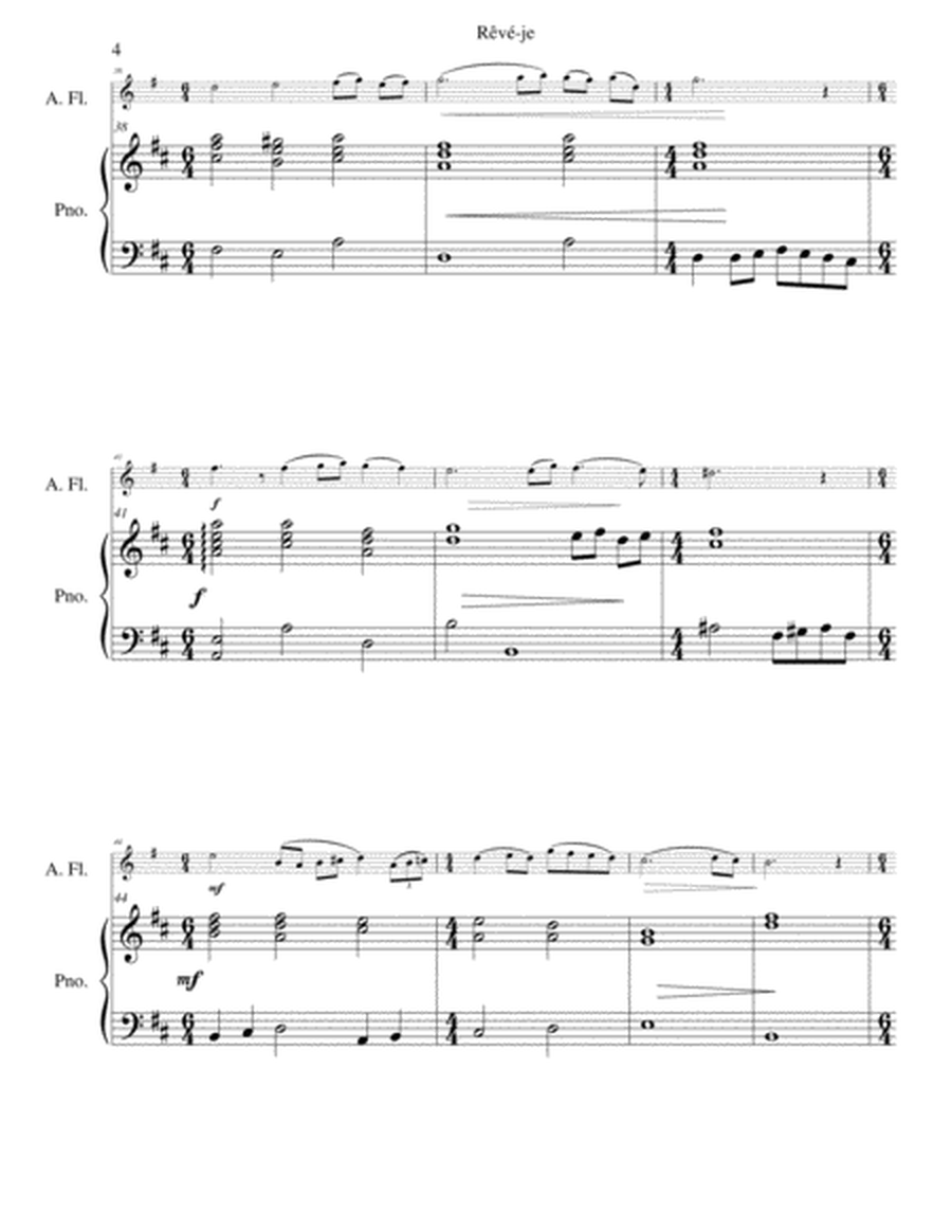 Rêvé-je (Am I dreaming) for alto flute and piano image number null