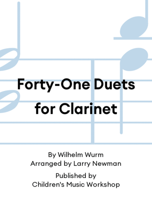 Book cover for Forty-One Duets for Clarinet