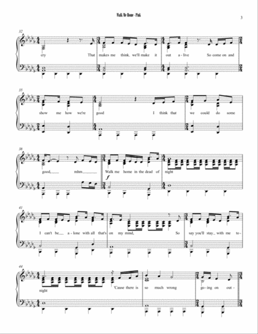 Walk Me Home Voice scores gallery preview page 3