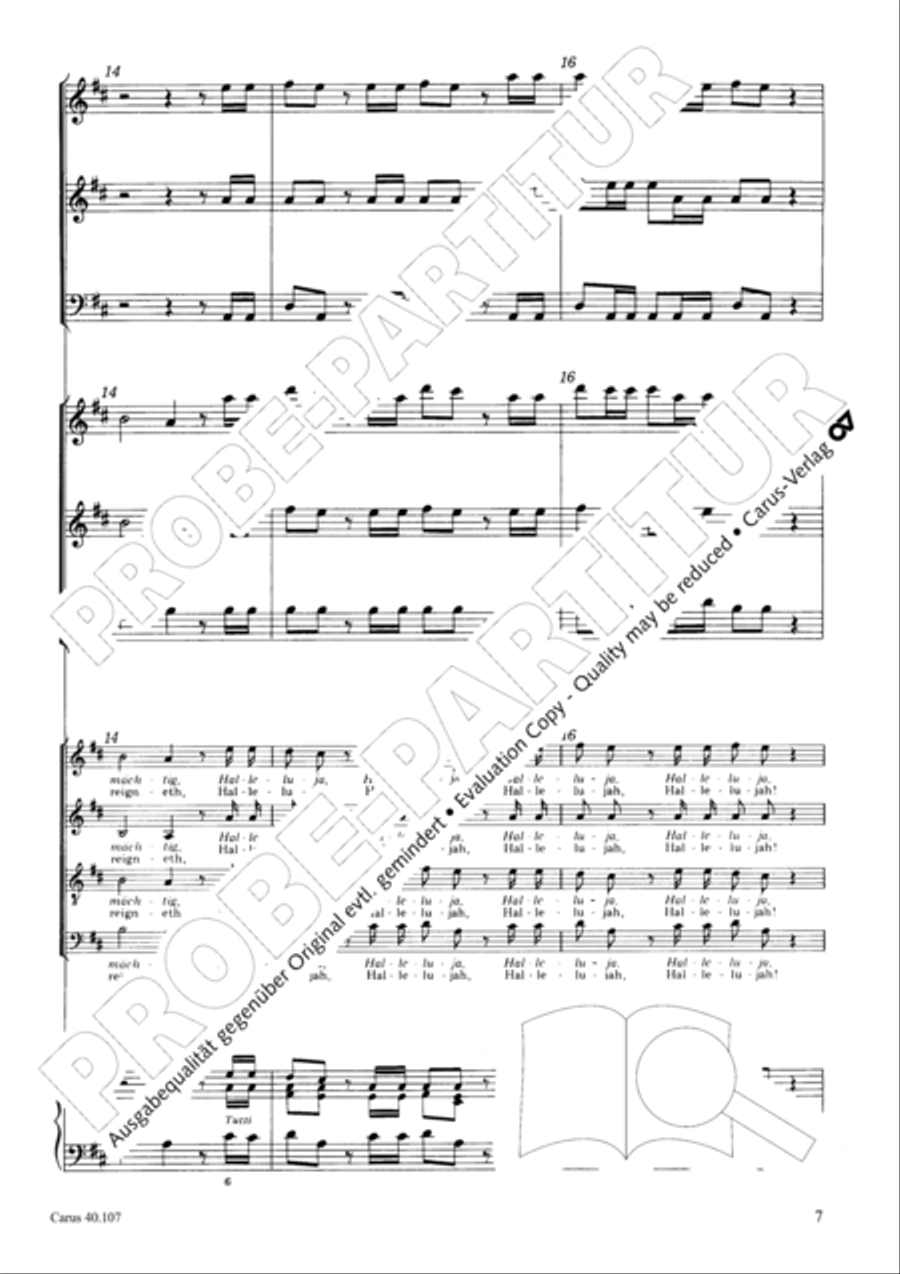 Halleluja (Jesus erschliesst uns die Schrift) 4-Part scores gallery preview page 8