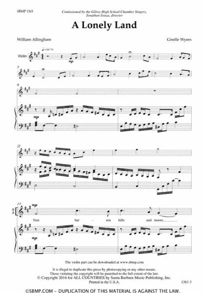A Lonely Land - SATB Octavo image number null