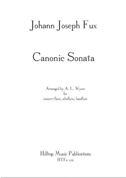 Sonata Canonic arr. 3 unequal flutes image number null