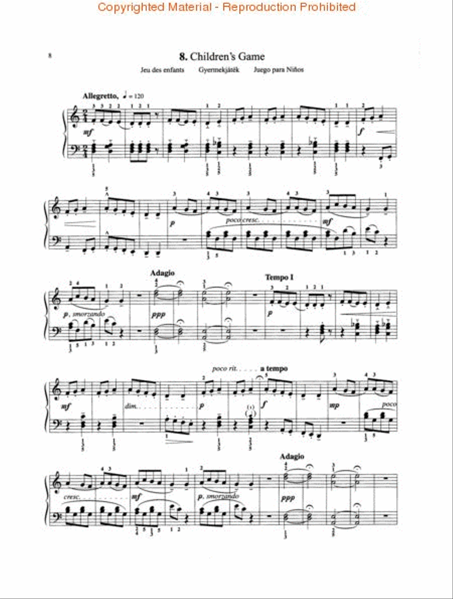 Bartók – For Children, Volume 1 Piano Solo scores gallery preview page 3