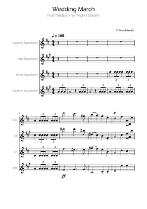 Wedding March - Saxophone quartet - F.Mendelssohn