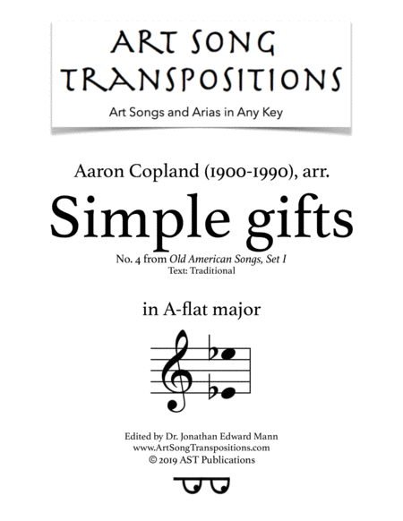 Simple gifts (A-flat major)