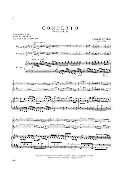 Concerto In D Major, Rv 512