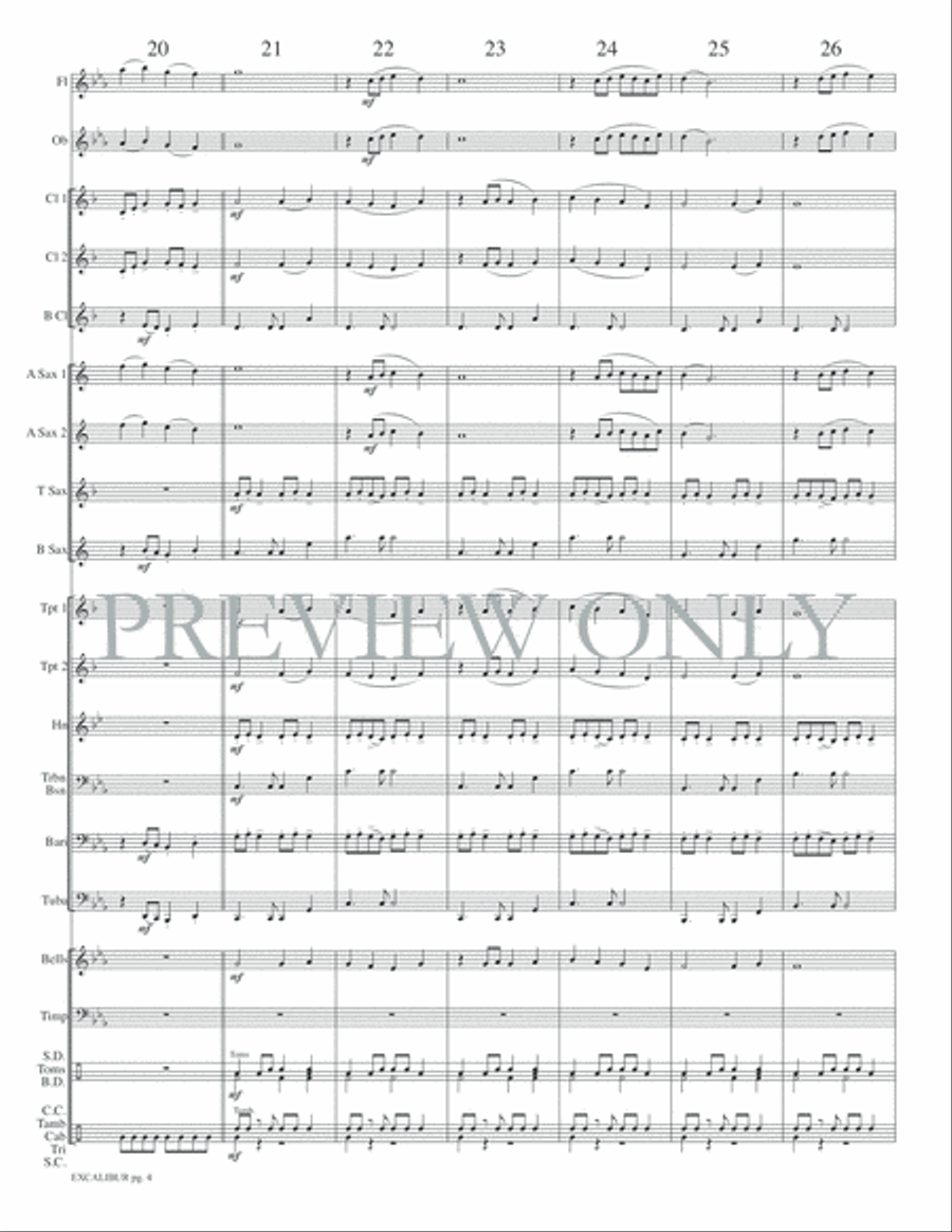 Excalibur Concert Band scores gallery preview page 7