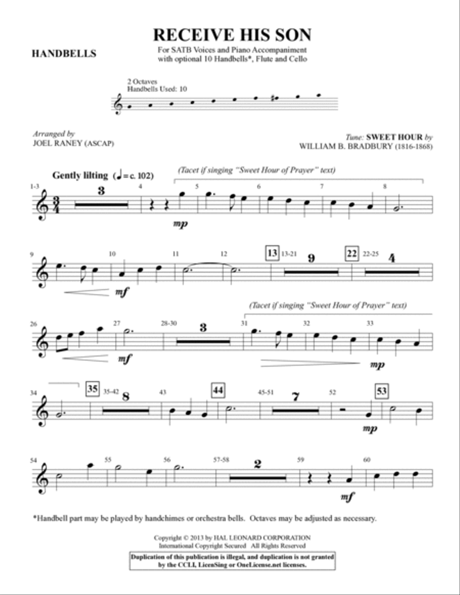Receive His Son - Handbells Choir scores gallery preview page 3