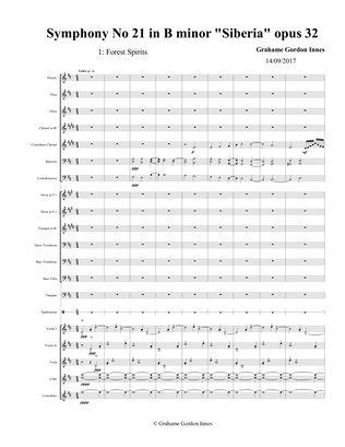 Book cover for Symphony No 21 in B minor "Siberia" Opus 32 - 1st Movement (1 of 4) - Score Only