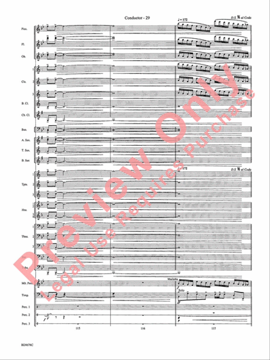Through the Vulcan's Eye Concert Band scores gallery preview page 32