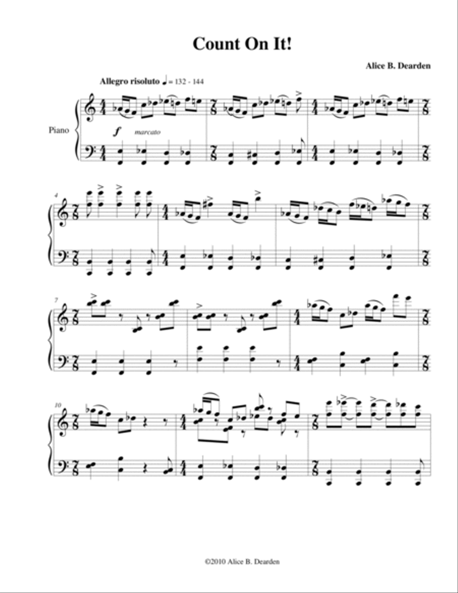 Count On It! Piano Solo scores gallery preview page 2